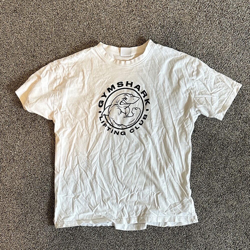 Gymshark White Tee with Black Logo